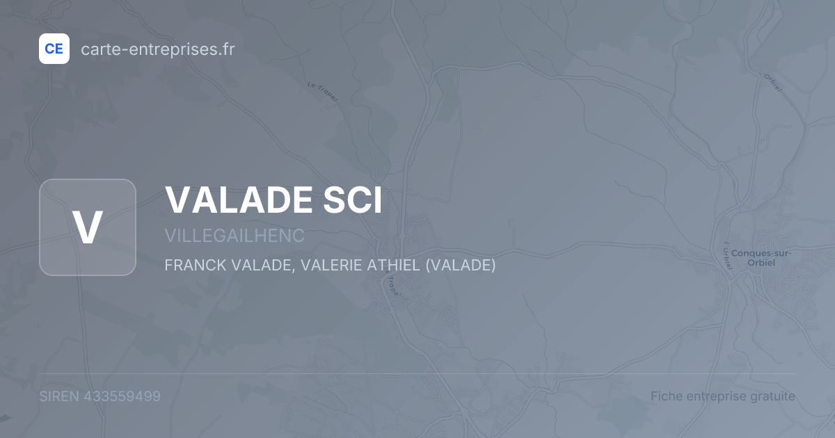 VALADE SCI — 433559499 — fiche entreprise