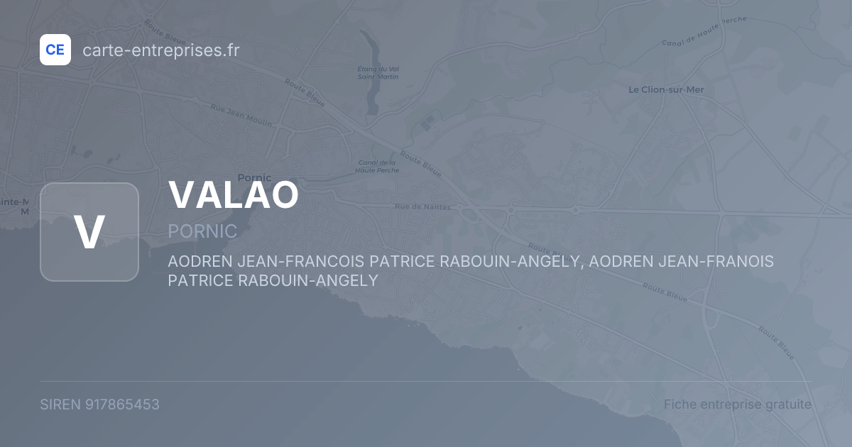 VALAO — 917865453 — fiche entreprise