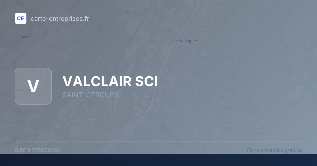 VALCLAIR SCI — 776609299 — fiche entreprise