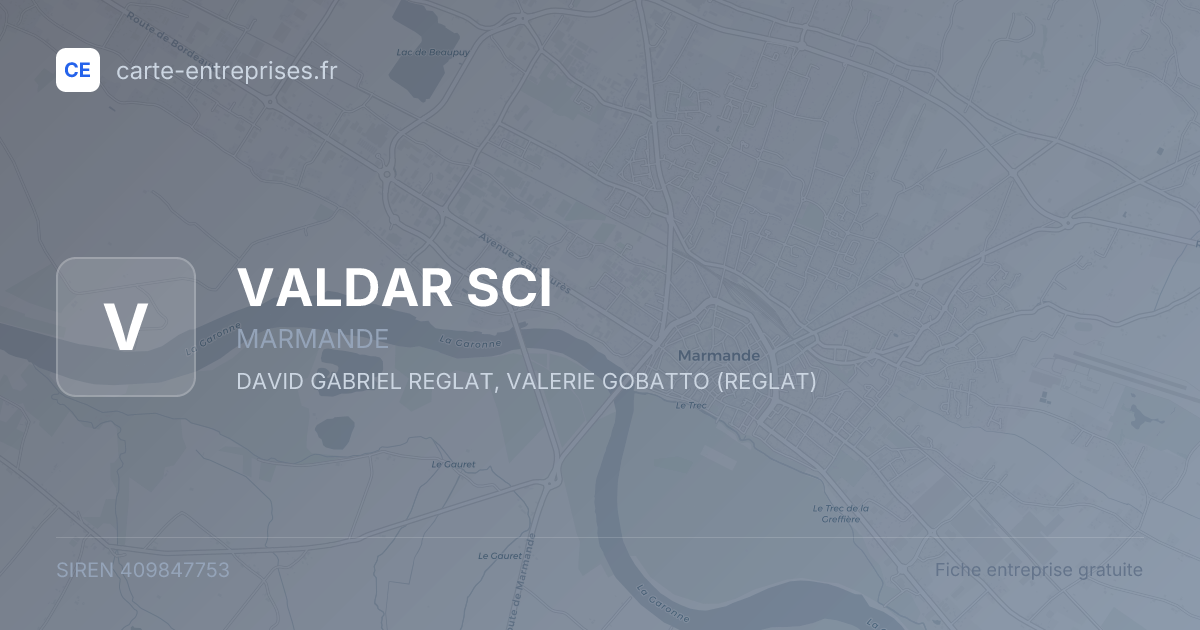 VALDAR SCI — 409847753 — fiche entreprise