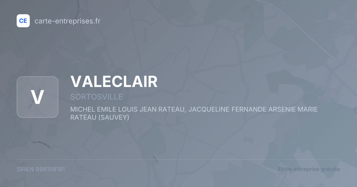 VALECLAIR — 898158191 — fiche entreprise