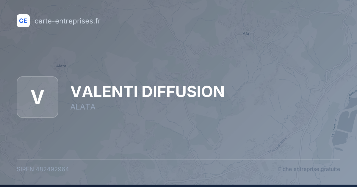 VALENTI DIFFUSION — 482492964 — fiche entreprise