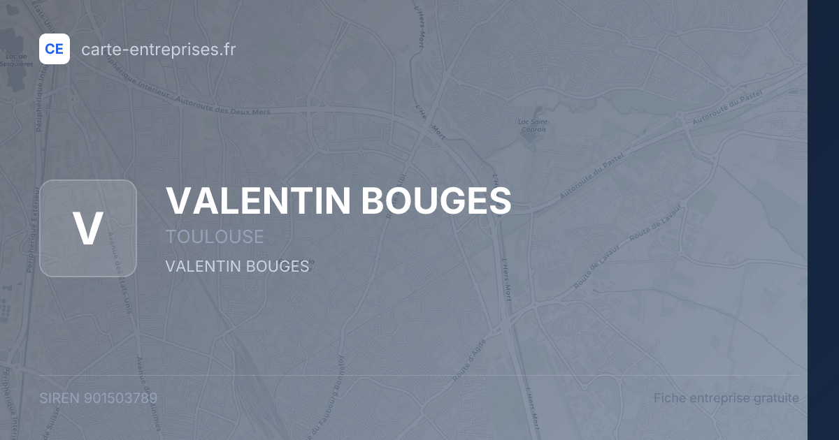 VALENTIN BOUGES — 901503789 — fiche entreprise