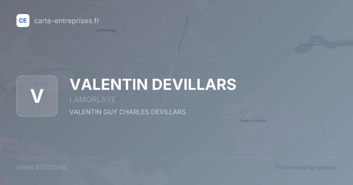 VALENTIN DEVILLARS — 853225266 — fiche entreprise