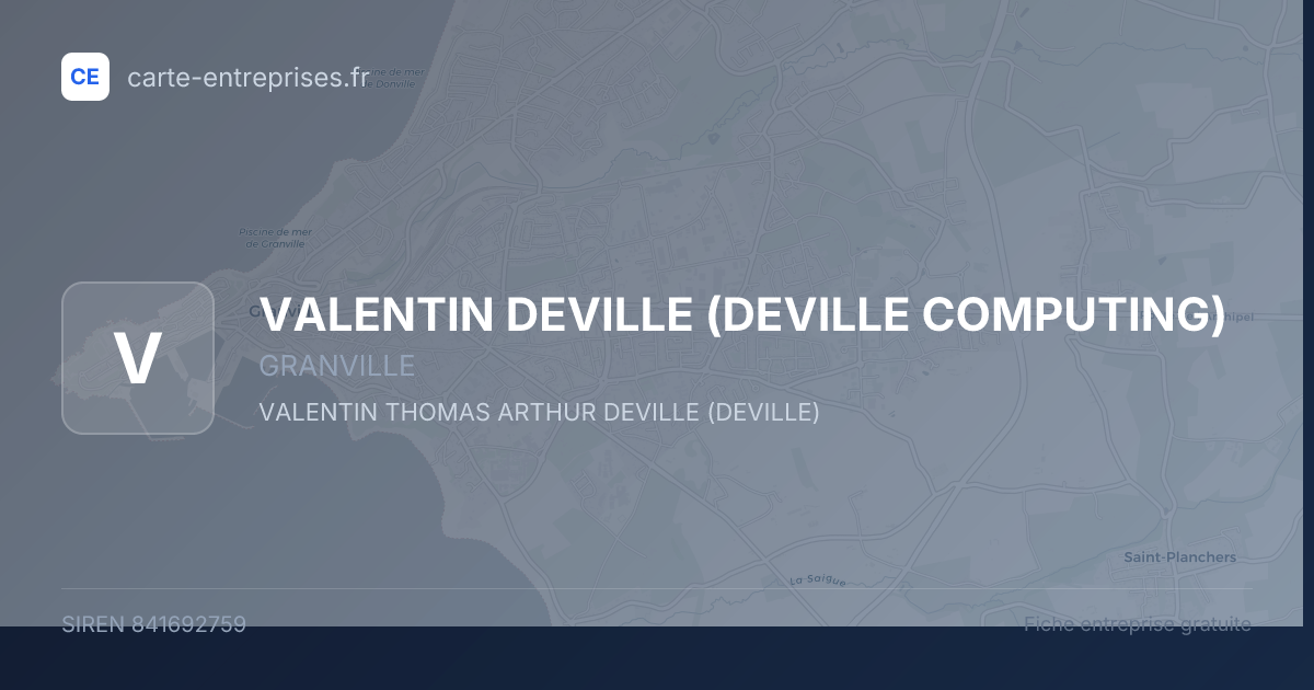 VALENTIN DEVILLE (DEVILLE COMPUTING) — 841692759 — fiche entreprise
