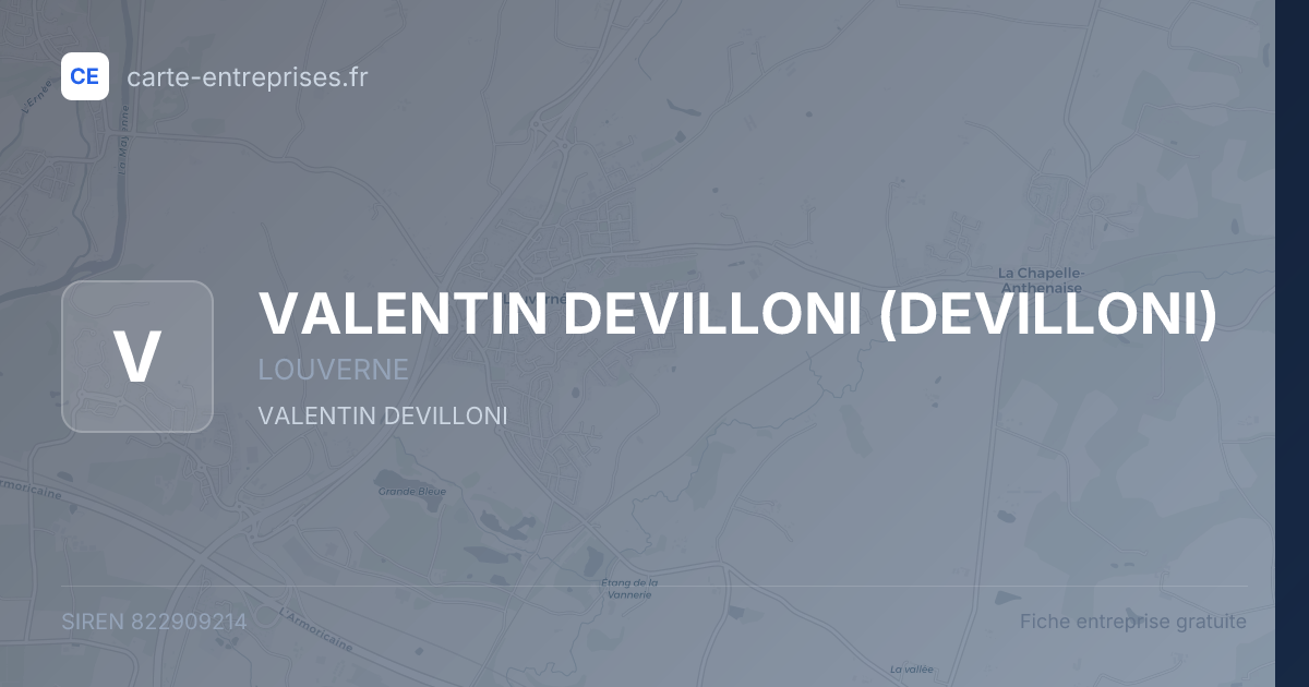 VALENTIN DEVILLONI (DEVILLONI) — 822909214 — fiche entreprise