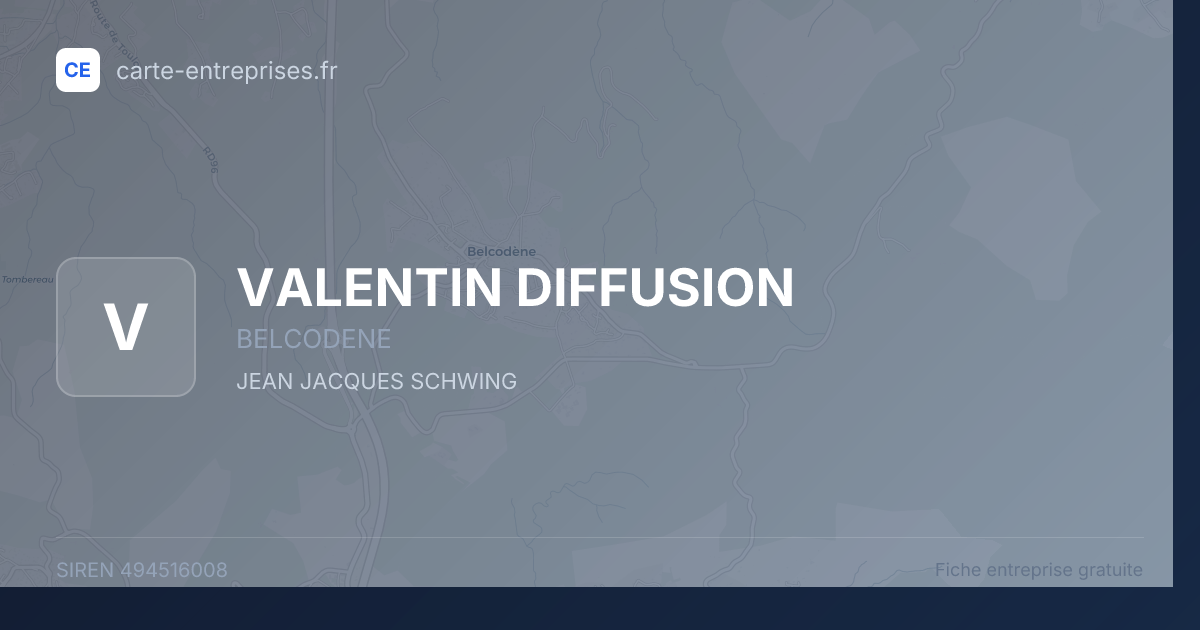 VALENTIN DIFFUSION — 494516008 — fiche entreprise