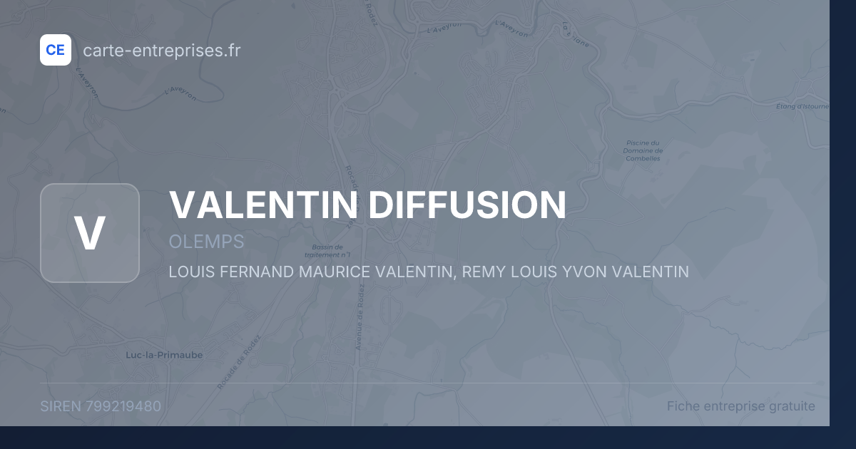 VALENTIN DIFFUSION — 799219480 — fiche entreprise