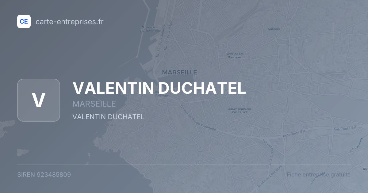 VALENTIN DUCHATEL — 923485809 — fiche entreprise