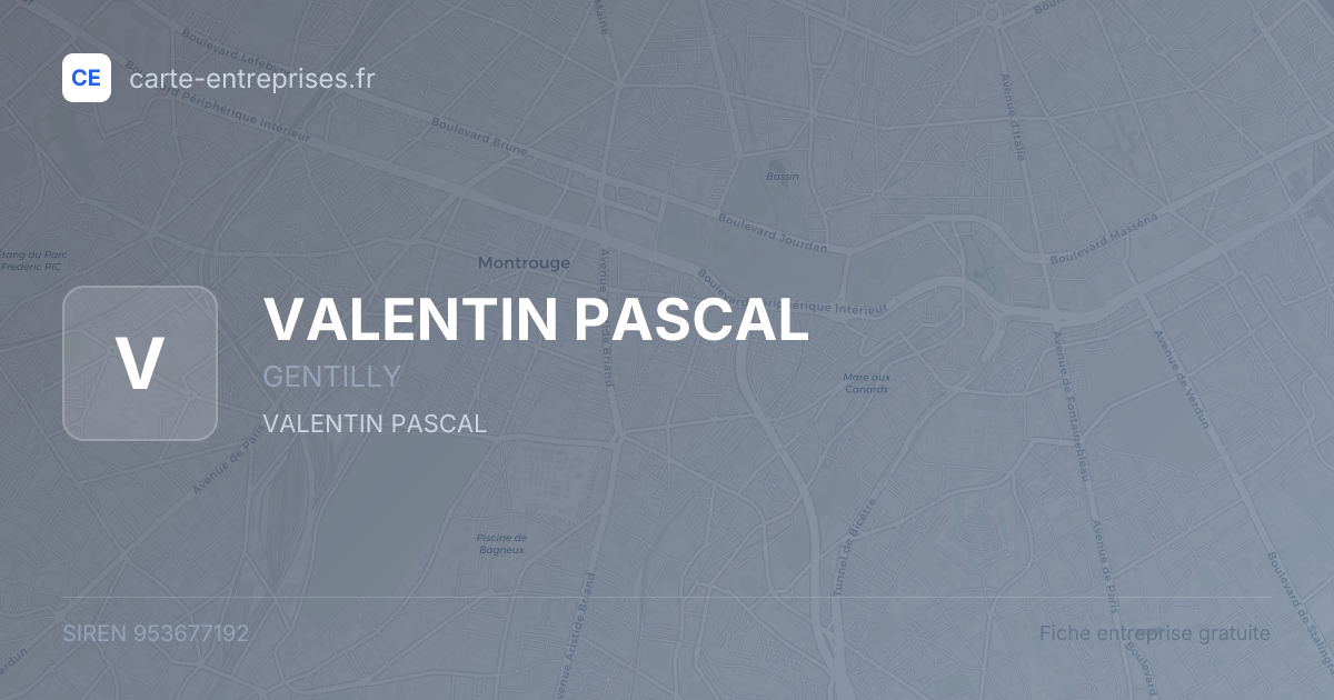 VALENTIN PASCAL — 953677192 — fiche entreprise