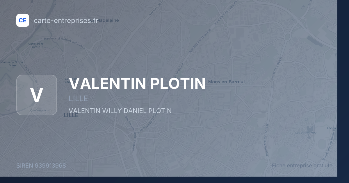 VALENTIN PLOTIN — 939913968 — fiche entreprise