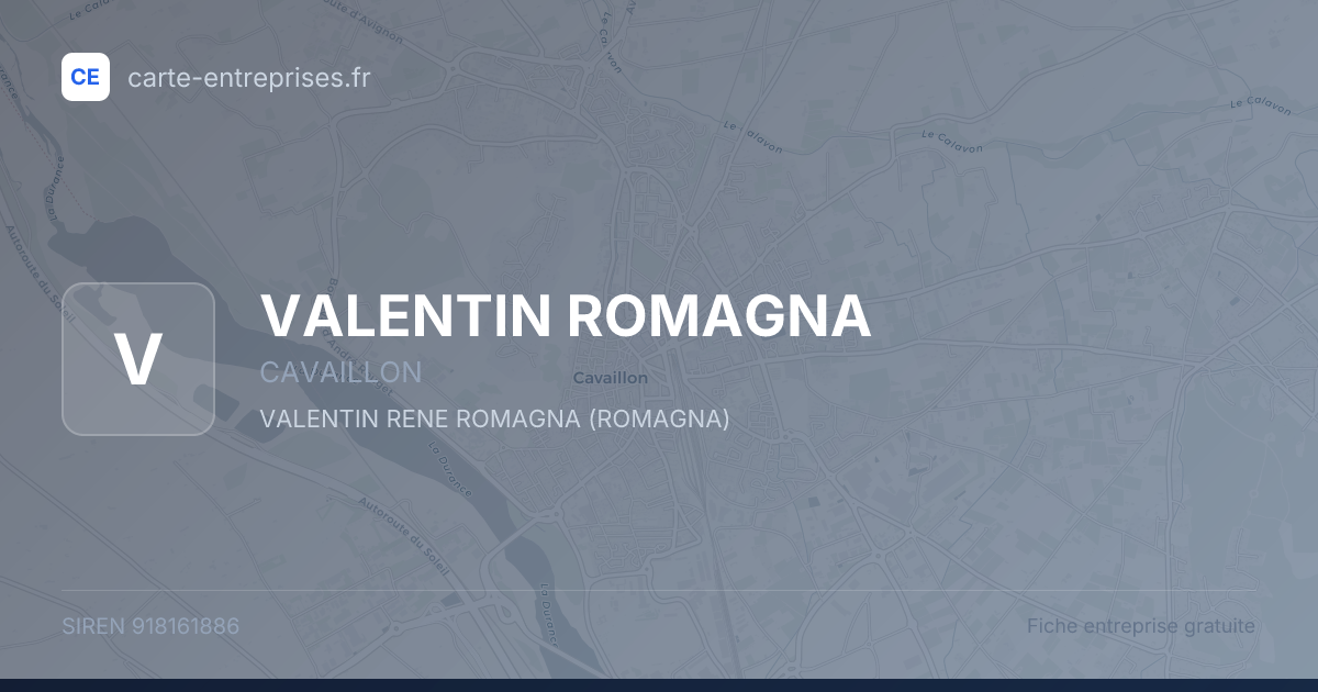 VALENTIN ROMAGNA — 918161886 — fiche entreprise