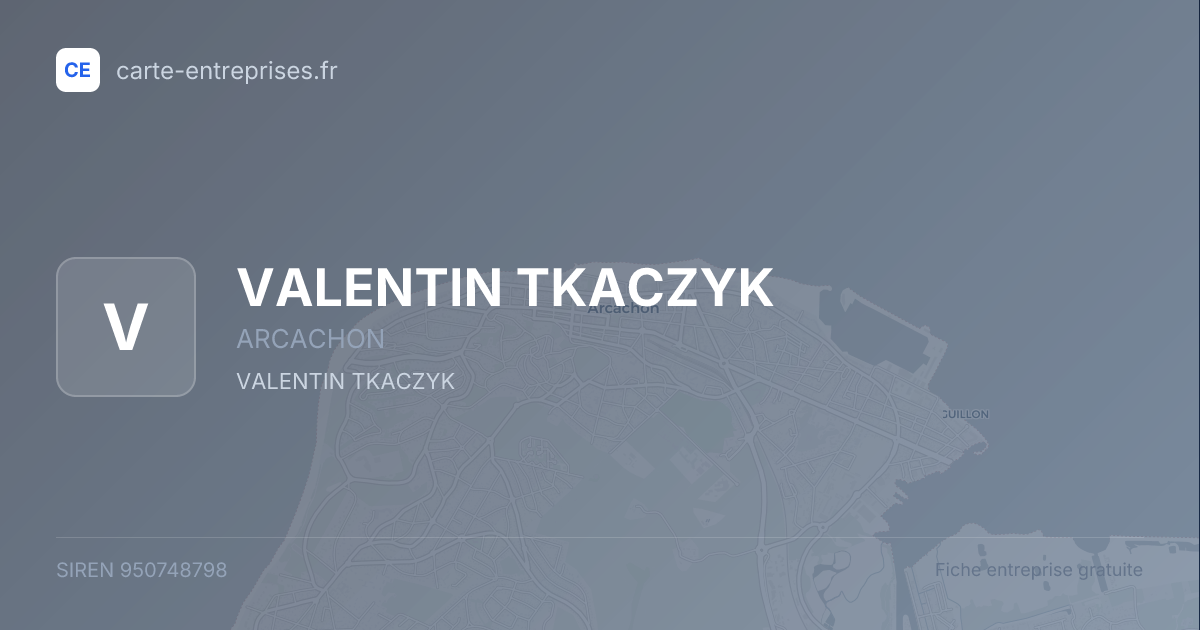 VALENTIN TKACZYK — 950748798 — fiche entreprise