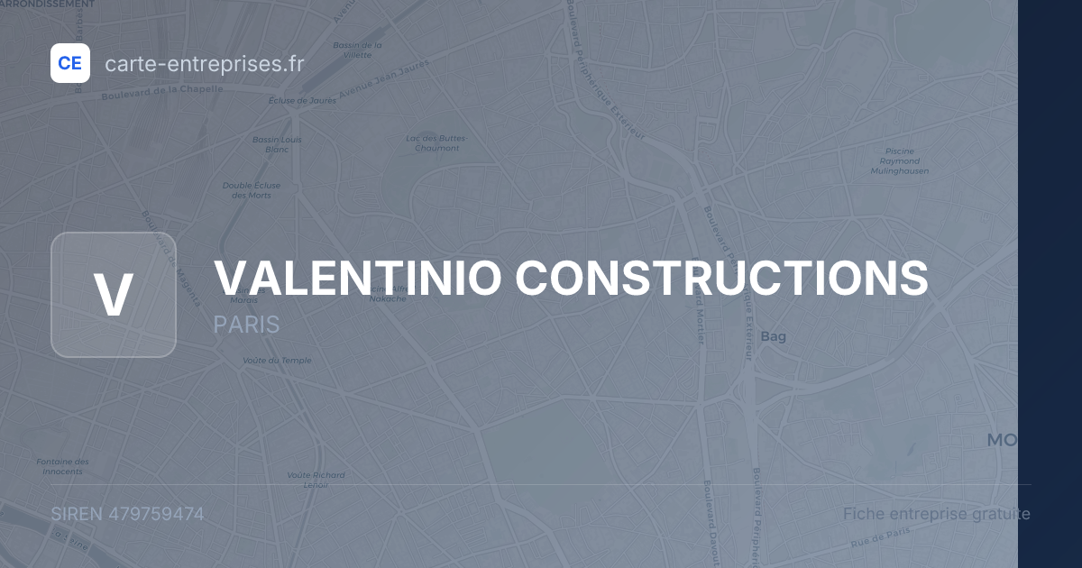 VALENTINIO CONSTRUCTIONS — 479759474 — fiche entreprise