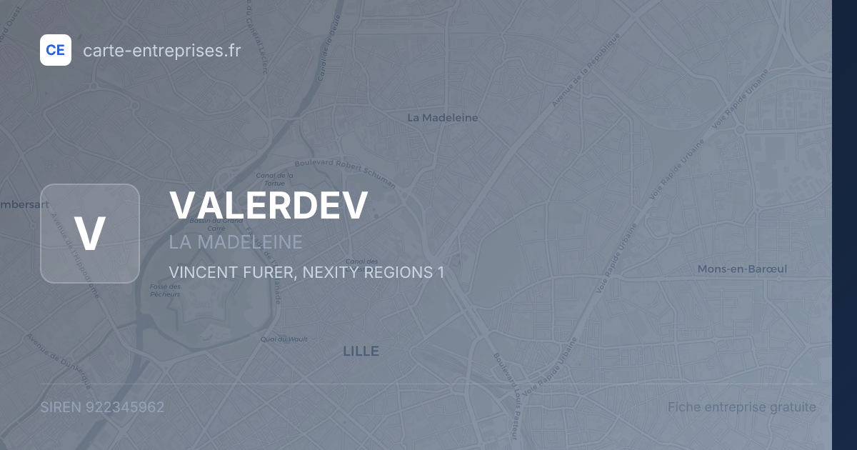 VALERDEV — 922345962 — fiche entreprise