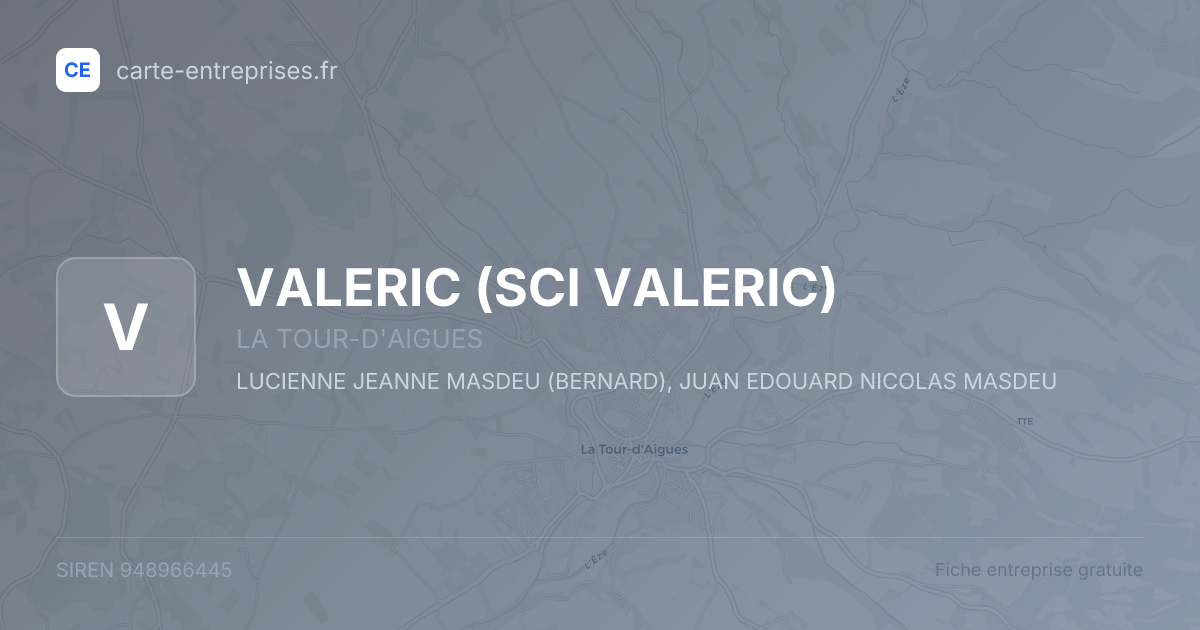 VALERIC (SCI VALERIC) — 948966445 — fiche entreprise