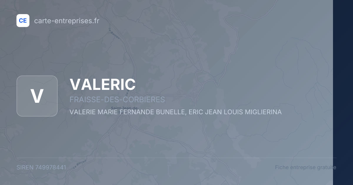 VALERIC — 749978441 — fiche entreprise