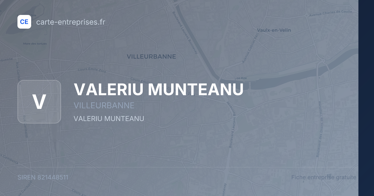 VALERIU MUNTEANU — 821448511 — fiche entreprise