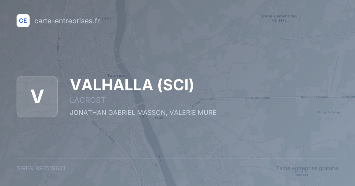 VALHALLA (SCI) — 897519641 — fiche entreprise