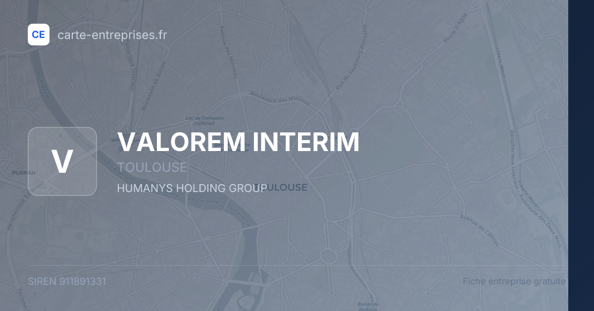 VALOREM INTERIM — 911891331 — fiche entreprise