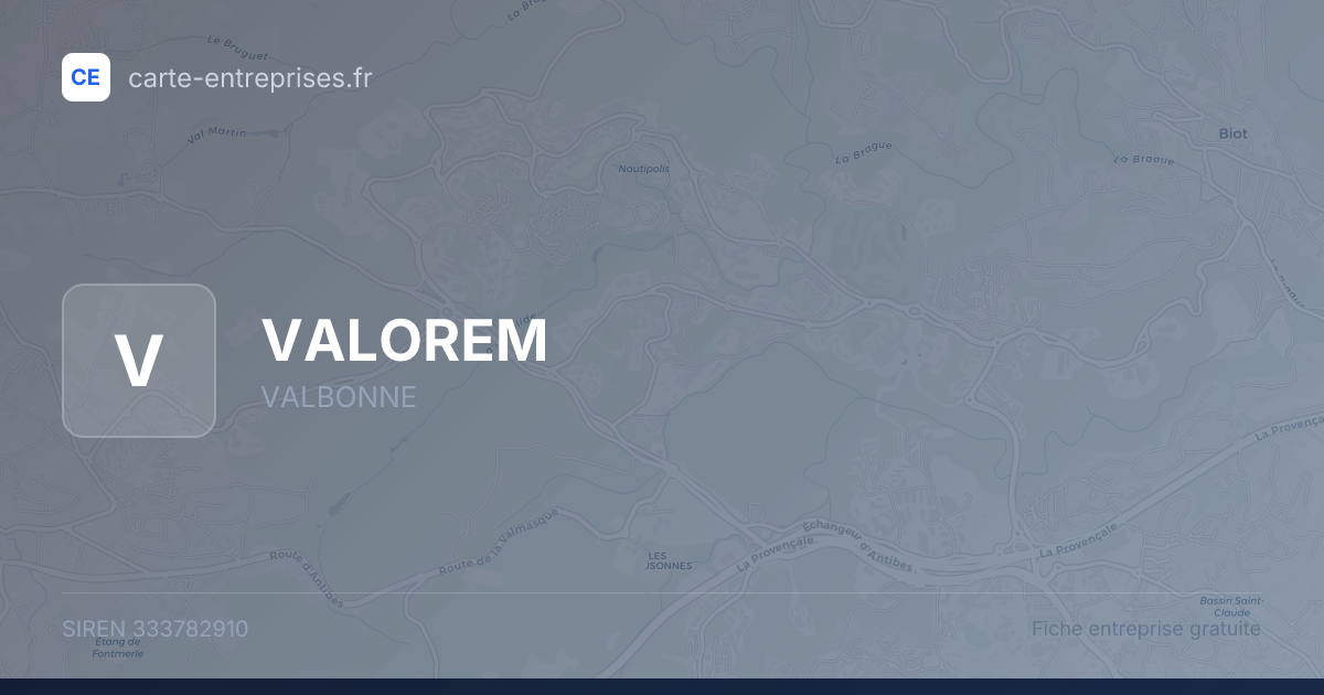 VALOREM — 333782910 — fiche entreprise