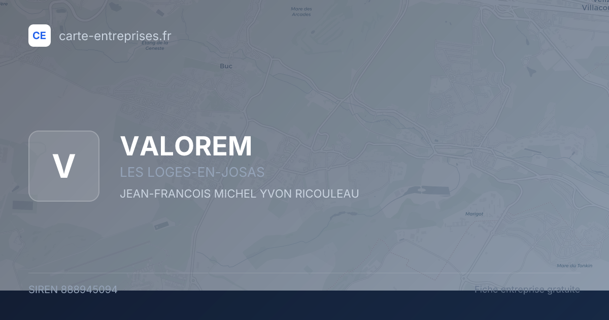 VALOREM — 888945094 — fiche entreprise