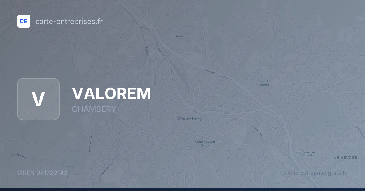 VALOREM — 981722143 — fiche entreprise