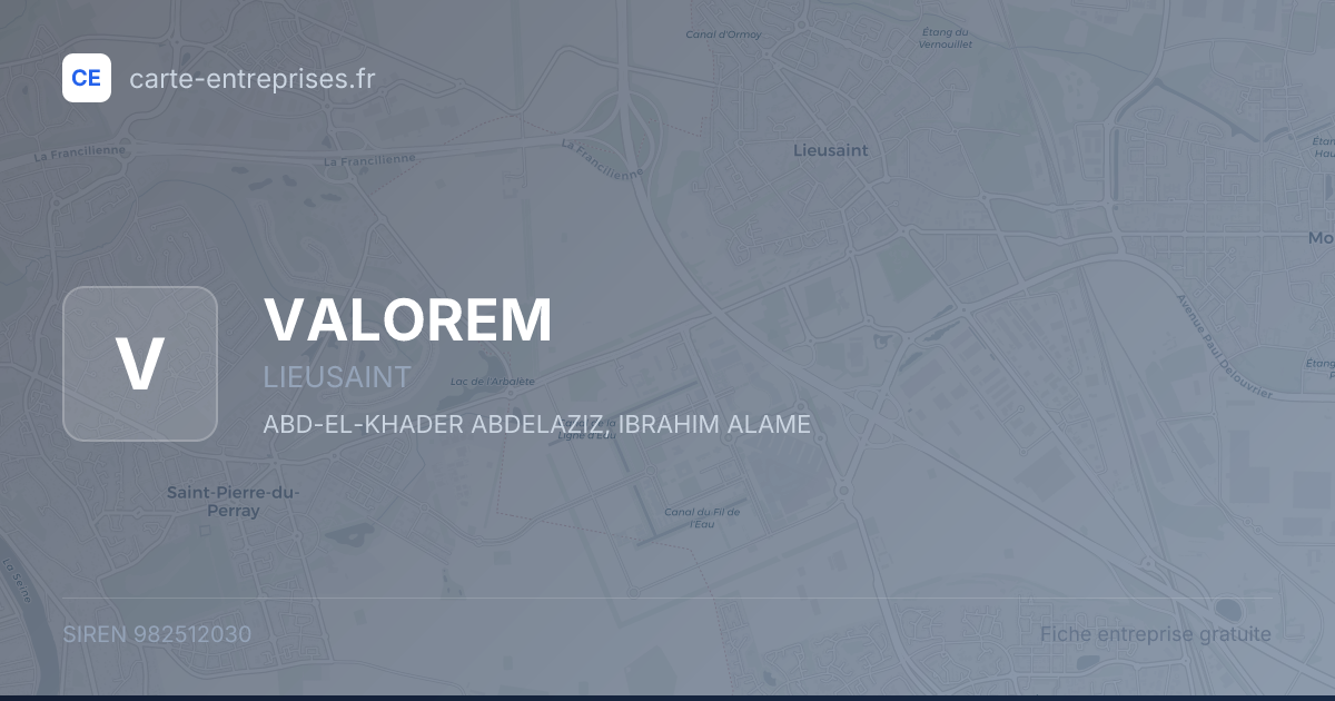VALOREM — 982512030 — fiche entreprise
