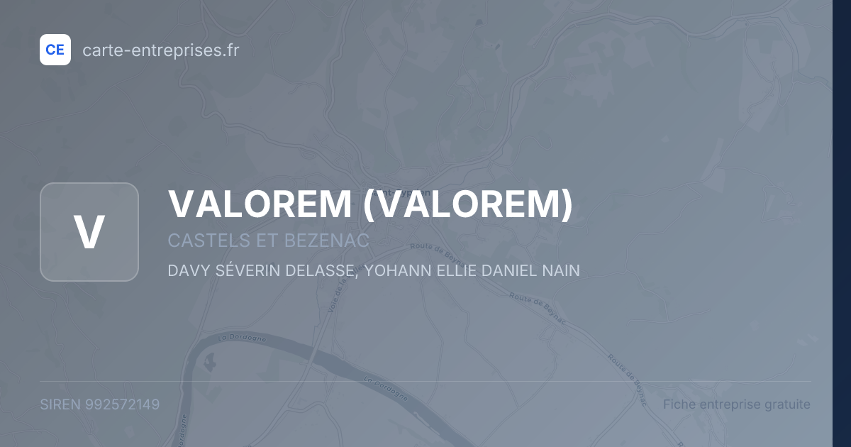 VALOREM — 992572149 — fiche entreprise