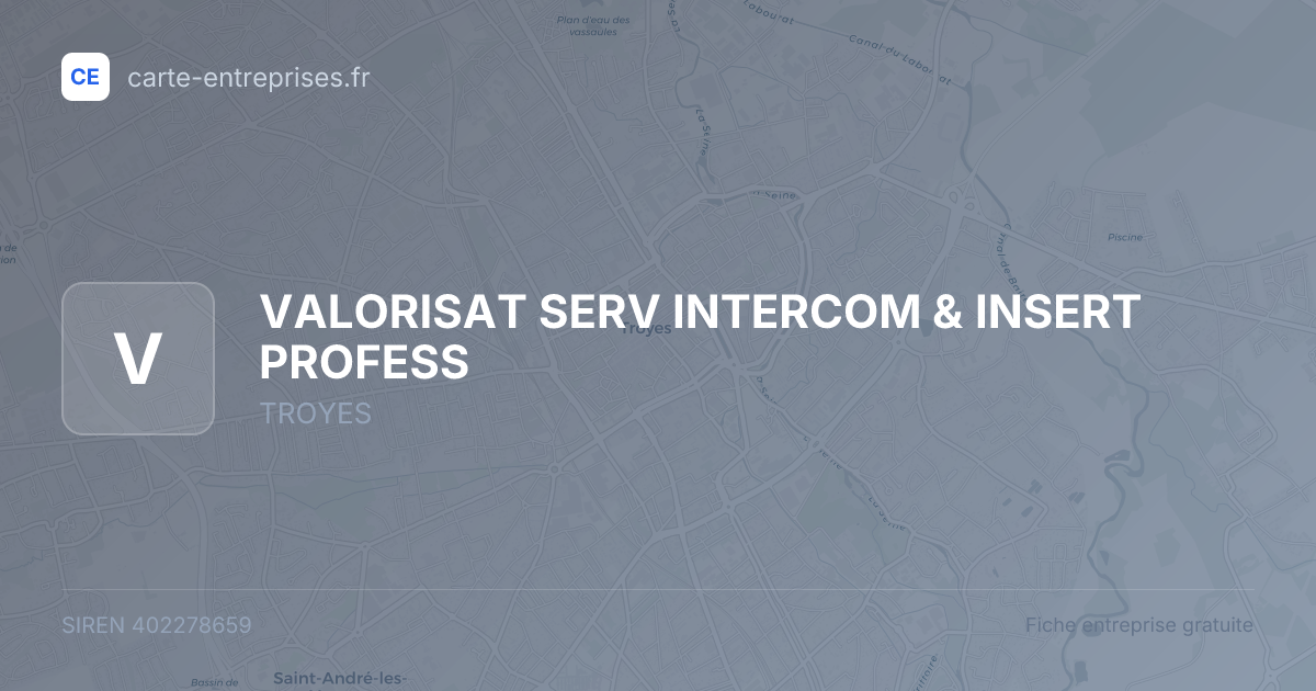 VALORISAT SERV INTERCOM & INSERT PROFESS — 402278659 — fiche entreprise