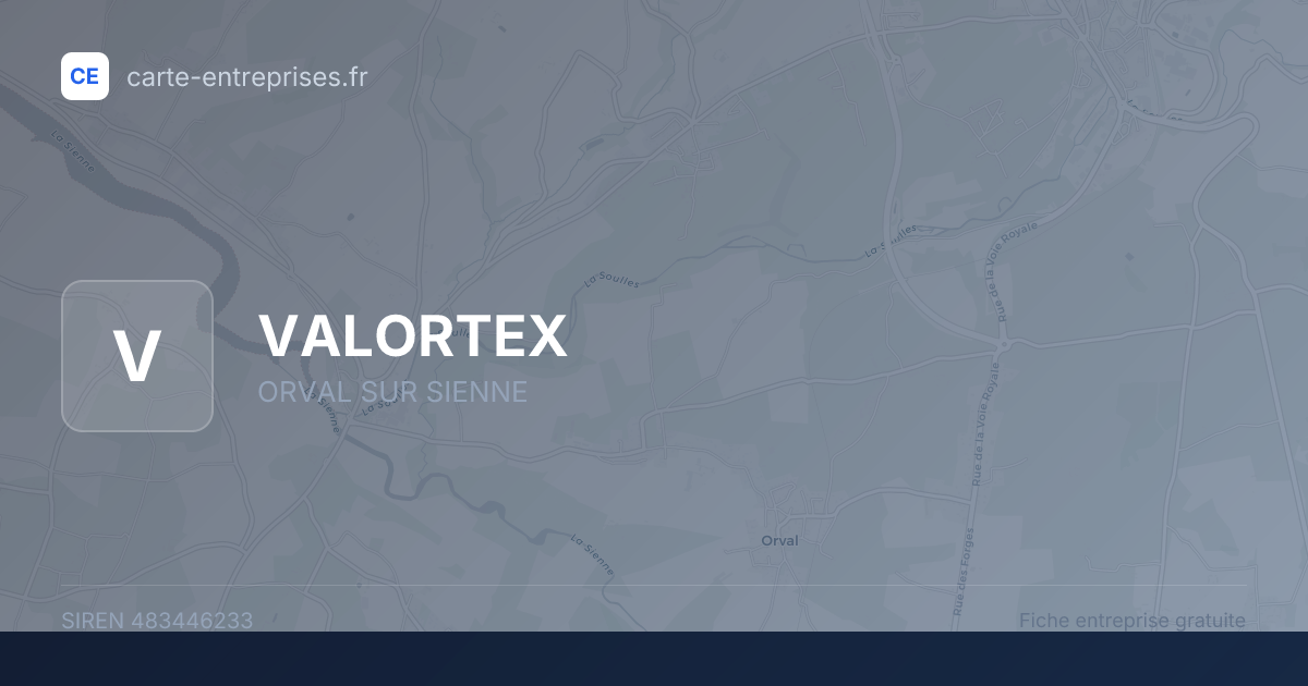 VALORTEX — 483446233 — fiche entreprise