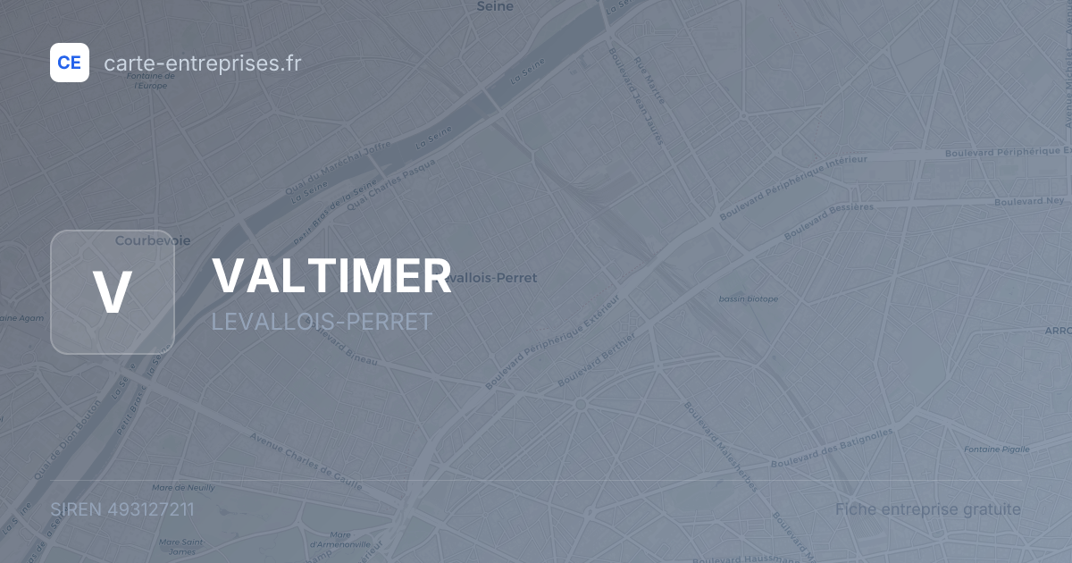 VALTIMER — 493127211 — fiche entreprise