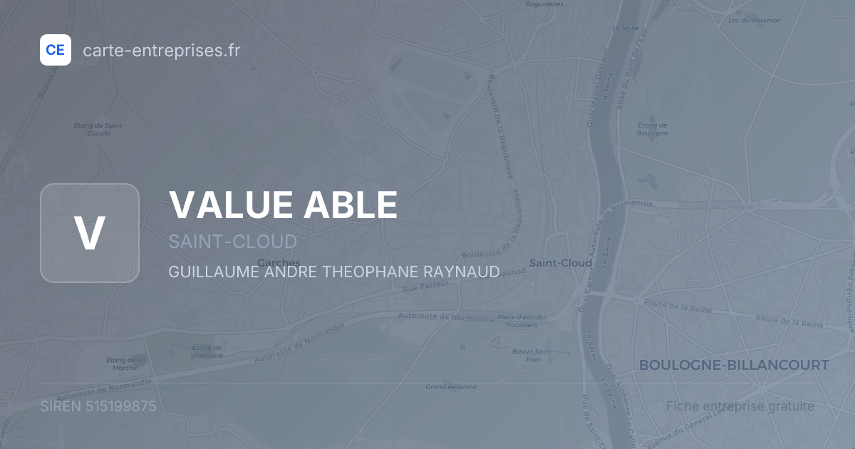 VALUE ABLE — 515199875 — fiche entreprise