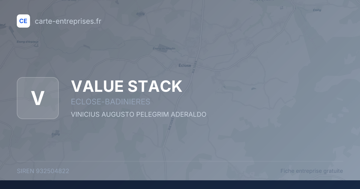 VALUE STACK — 932504822 — fiche entreprise
