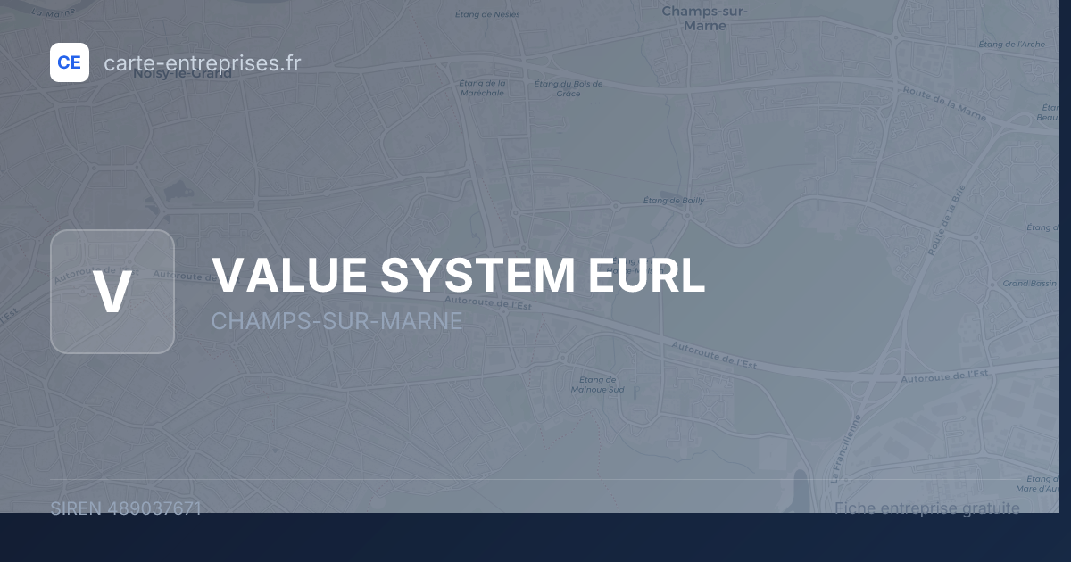 VALUE SYSTEM EURL — 489037671 — fiche entreprise