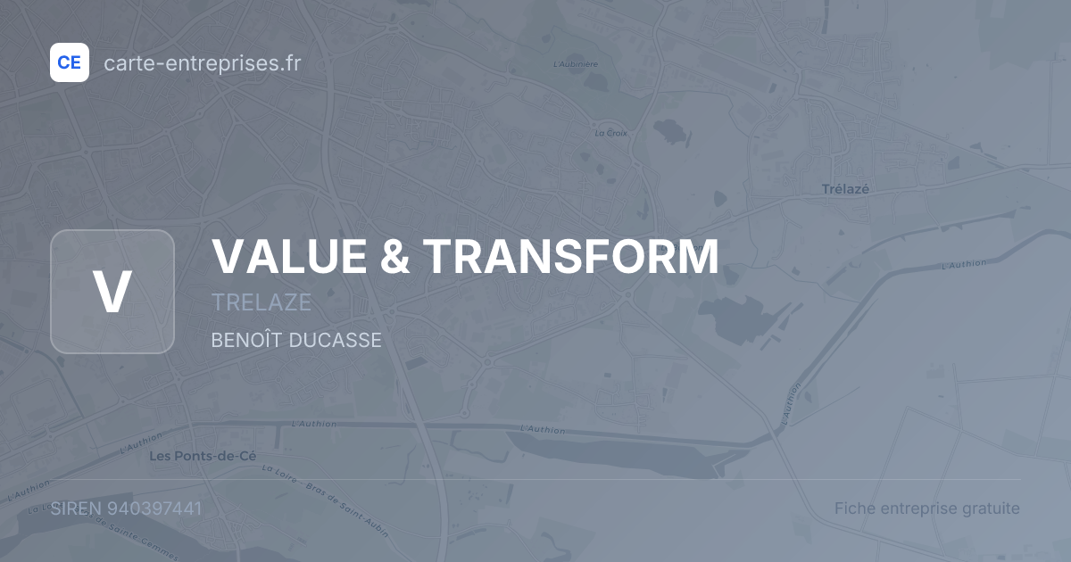 VALUE & TRANSFORM — 940397441 — fiche entreprise