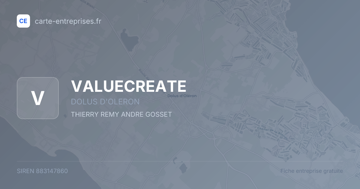 VALUECREATE — 883147860 — fiche entreprise