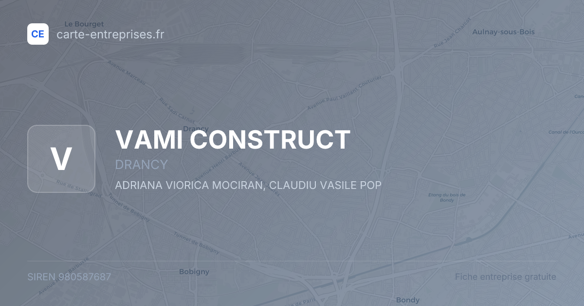 VAMI CONSTRUCT — 980587687 — fiche entreprise