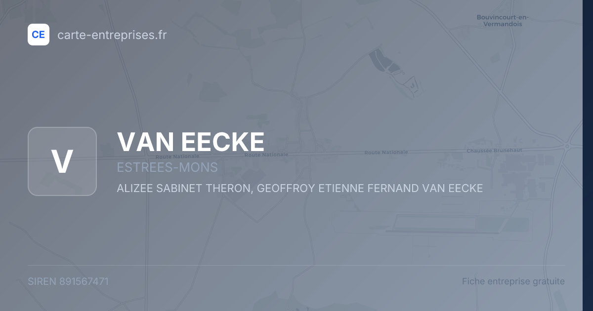 VAN EECKE — 891567471 — fiche entreprise