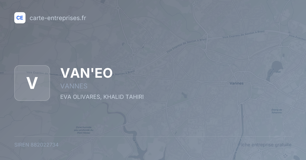 VAN'EO — 882022734 — fiche entreprise