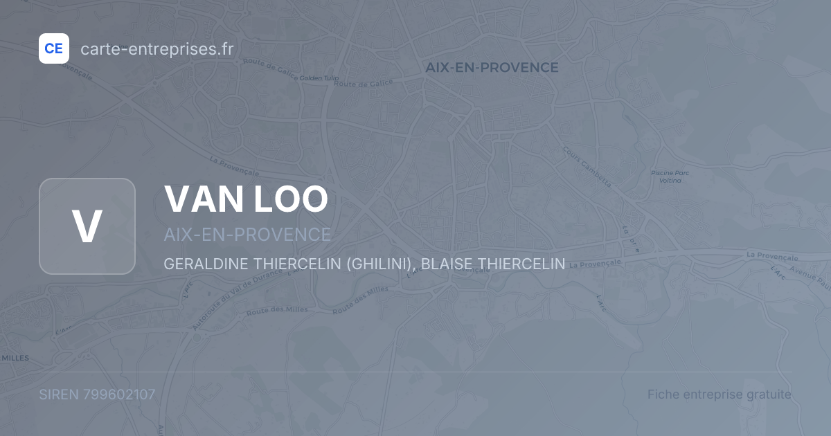 VAN LOO — 799602107 — fiche entreprise
