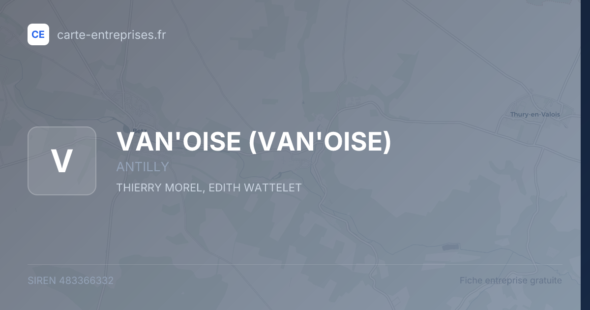VAN'OISE — 483366332 — fiche entreprise