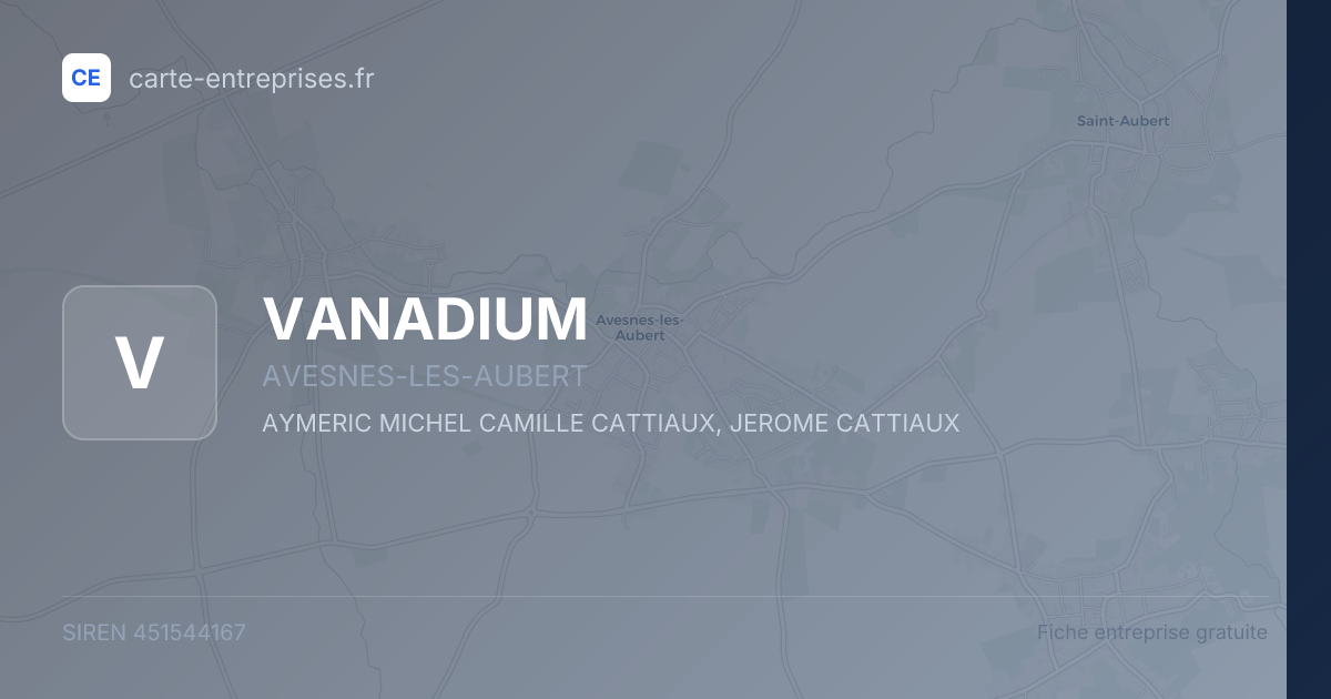 VANADIUM — 451544167 — fiche entreprise