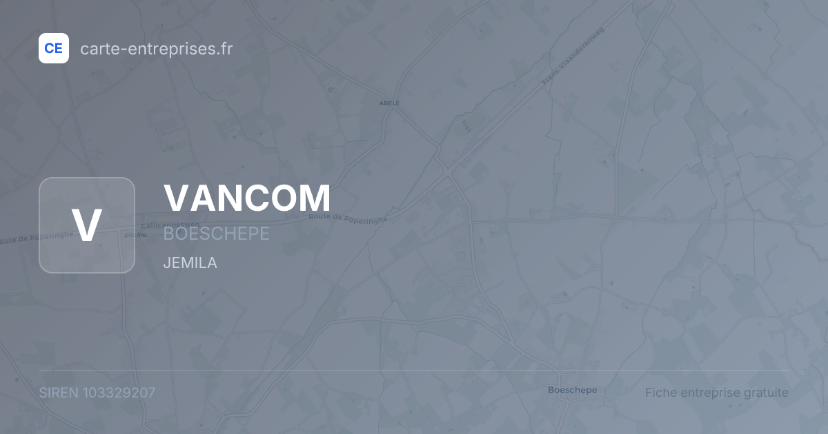 VANCOM — 103329207 — fiche entreprise