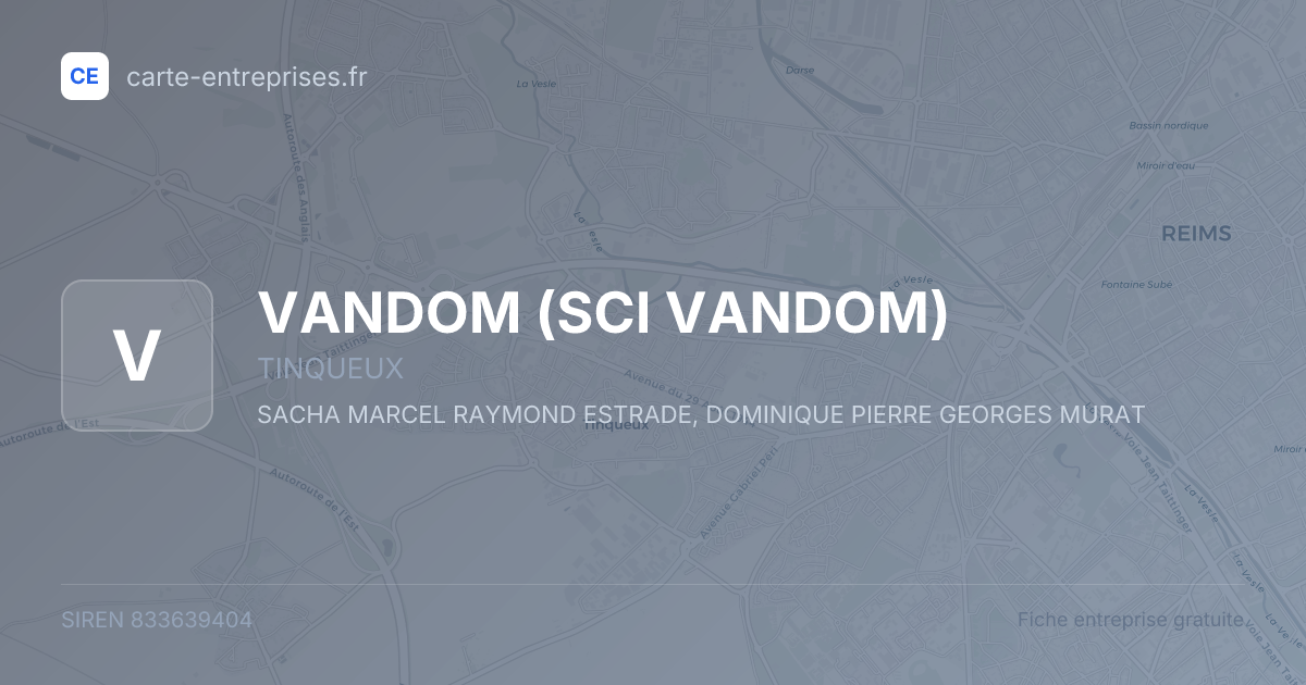 VANDOM (SCI VANDOM) — 833639404 — fiche entreprise
