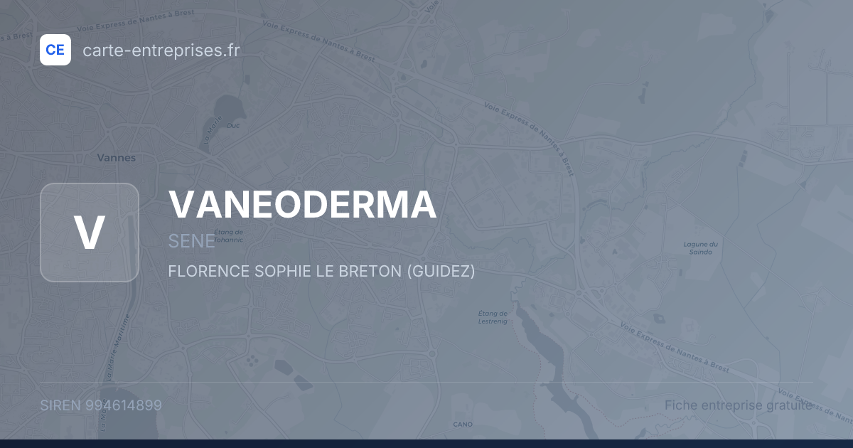 VANEODERMA — 994614899 — fiche entreprise