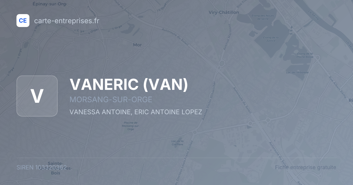 VANERIC (VAN) — 103320362 — fiche entreprise