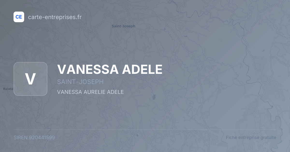 VANESSA ADELE — 920441599 — fiche entreprise