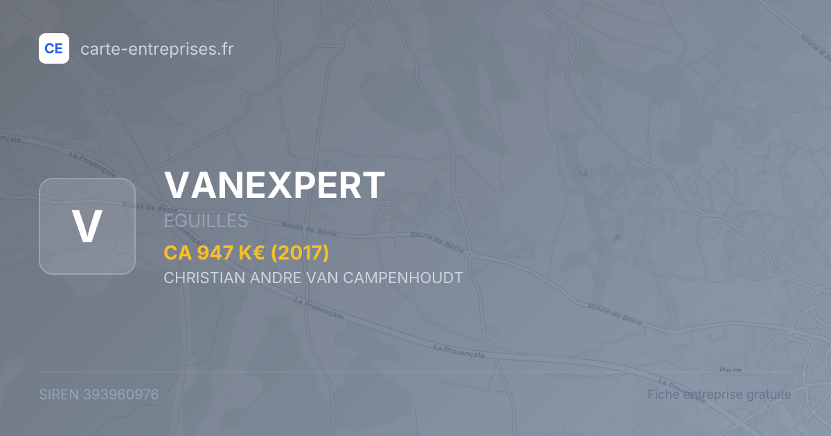 VANEXPERT — 393960976 — fiche entreprise