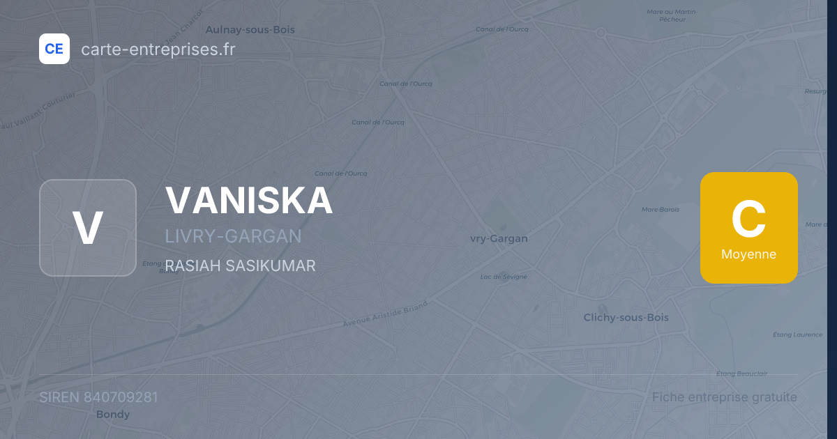 VANISKA — 840709281 — fiche entreprise